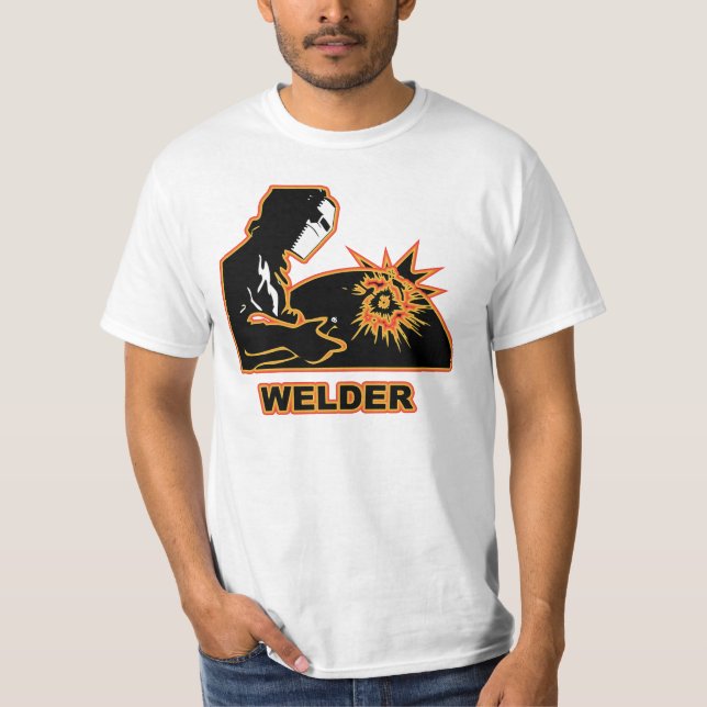 Camiseta El soldador que hace las chispas vuela (Anverso)
