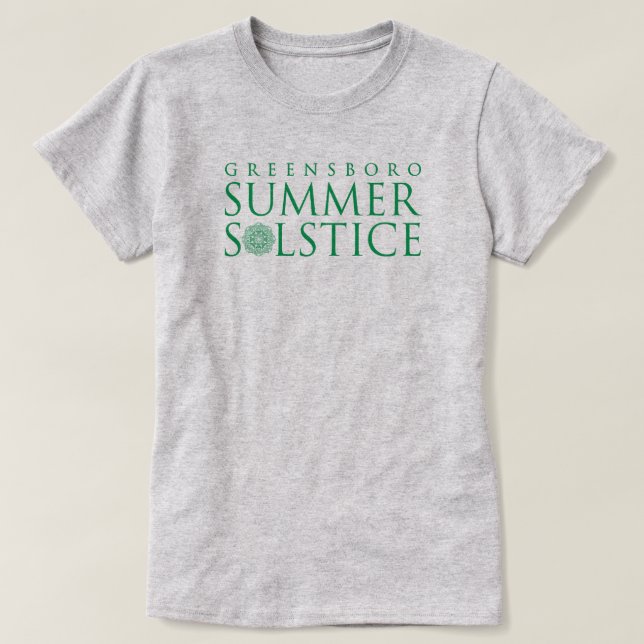 Camiseta El solsticio de verano de Greensboro verde simple  (Diseño del anverso)