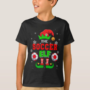Camiseta El sombrero de duende de Navidad de fútbol Zapatos
