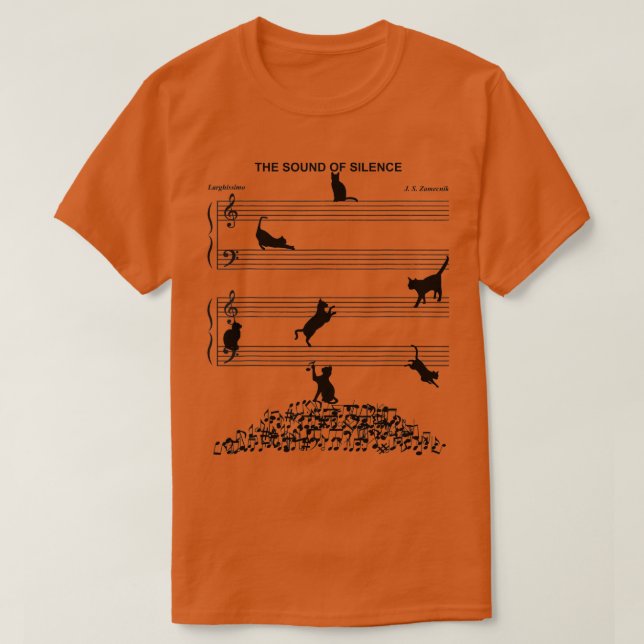 Camiseta El Sonido De La Música De Silencio Y El Gato Amant (Diseño del anverso)