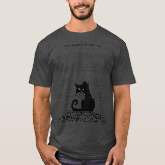 Camiseta El Sonido De La Música Silenciosa Con Mi Gato Aman