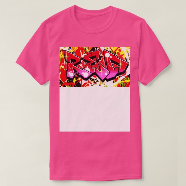 Camiseta el spray de grafiti rojo puede ser utilizado por L (Diseño del anverso)
