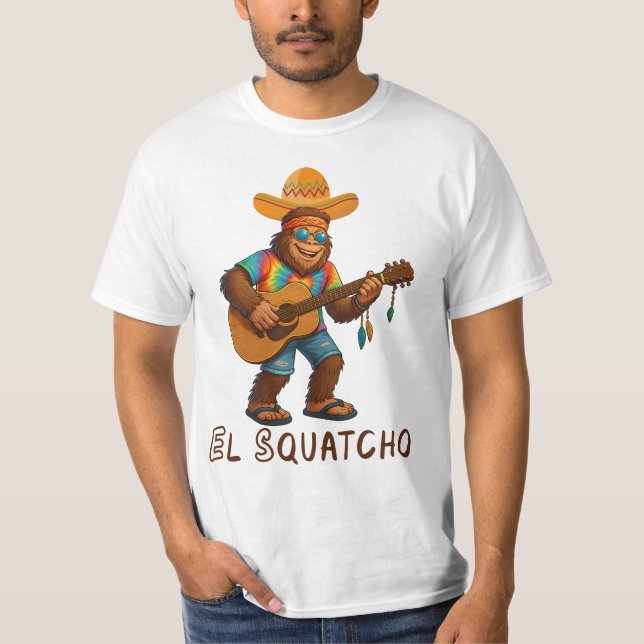 Camiseta El Squatcho Bigfoot, Gracioso pie grande (Anverso)
