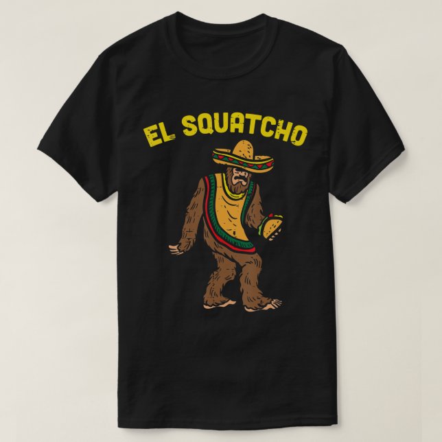 Camiseta El squatcho Tacos Cinco De Mayo Sa (Diseño del anverso)