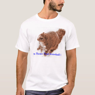 Camiseta ¿el squirrl en la nieve, quién lanzó esa bola de