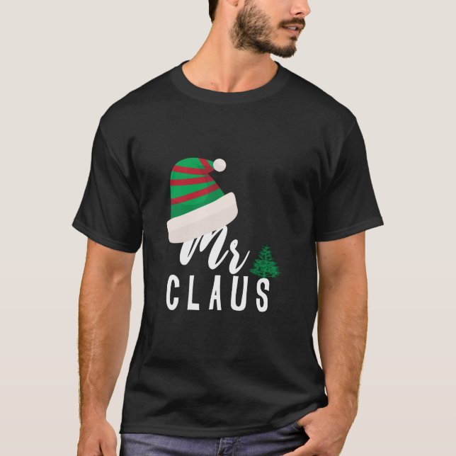 Camiseta El Sr. Claus y la Sra. Claus navidades de pareja (Anverso)