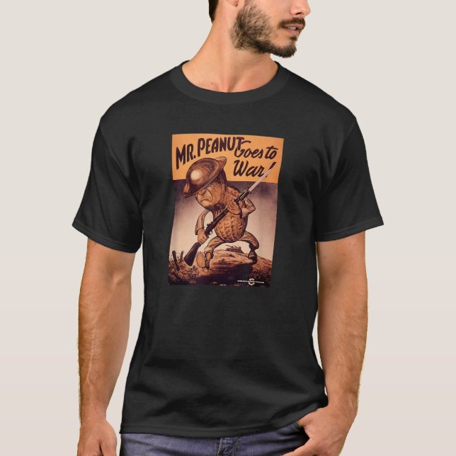 Camiseta El Sr. Peanut va a la guerra Los hombres clásicos  (Anverso)