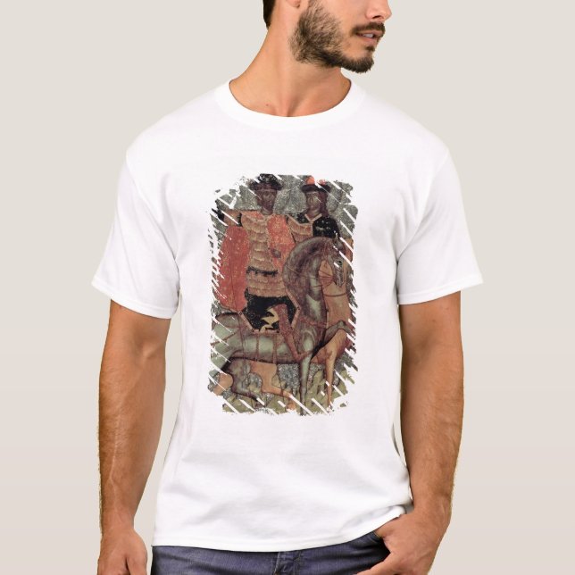 Camiseta El St. Boris y el St. Gleb montaron, c.1377 (Anverso)