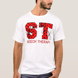 Camiseta el st pone letras a lunares rojos y negros