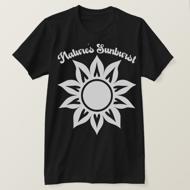 Camiseta El Starburst Sunflower de la Naturaleza (Anverso del diseño)