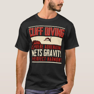 Camiseta El Submarinismo En El Cliff Es Donde Adrenalina