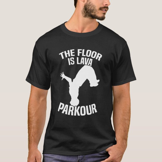 Camiseta El Suelo Es El Parkour Lava (Anverso)