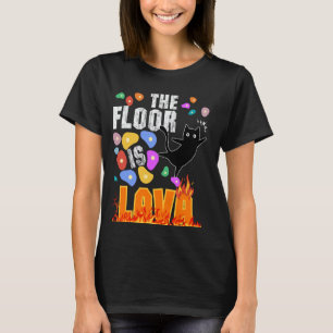 Camiseta El Suelo Es Lava Gato Asustar Volcán Escalador De 