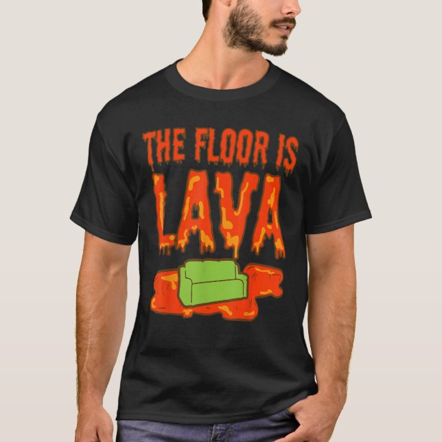 Camiseta El Suelo Es Un Volcán Divertido De Juego De Lava (Anverso)