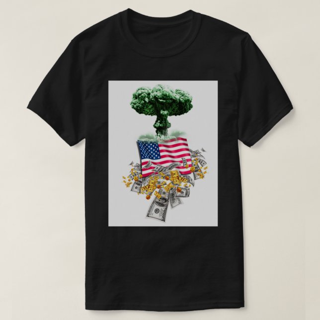 Camiseta El sueño americano se enriquece (Diseño del anverso)