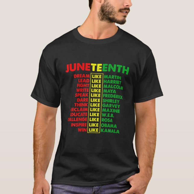 Camiseta El sueño de la unión como líderes negros (Anverso)