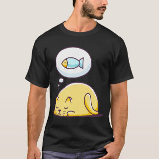 Camiseta El sueño del gato es comer pescado