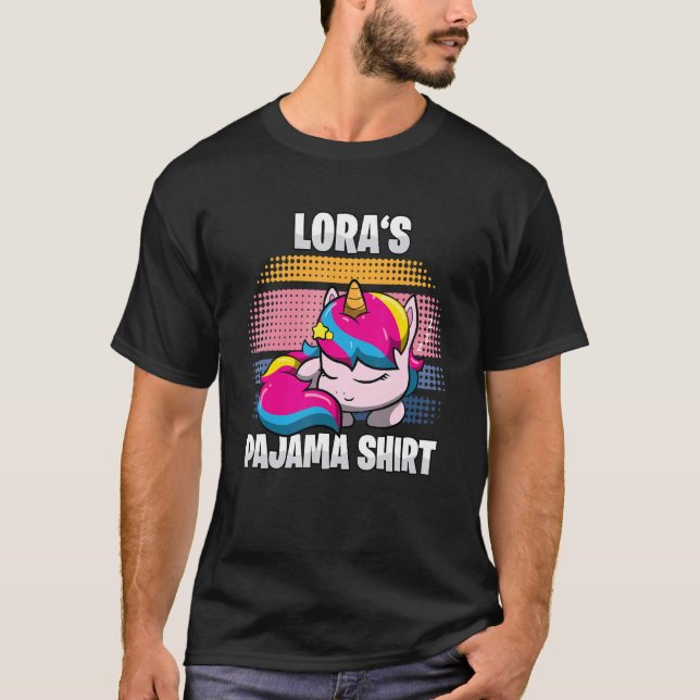 Camiseta El sueño personalizado de Pajama de Lora (Anverso)