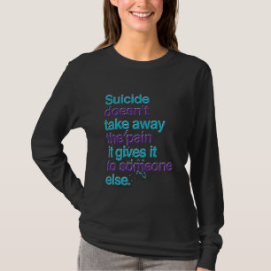 Camiseta El suicidio no quita al dolor la conciencia feliz