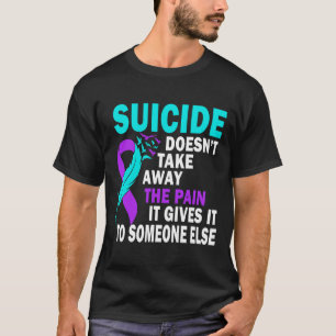 Camiseta El suicidio no quita el dolor que le causa