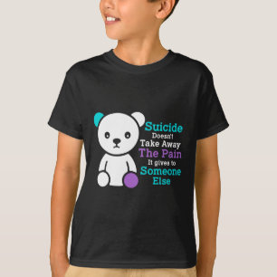 Camiseta El suicidio no quita el dolor que le causa