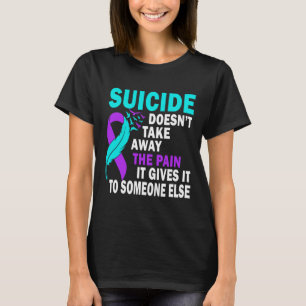 Camiseta El suicidio no quita el dolor que le causa
