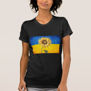Camiseta El Sunflower Ukraine Bandera Vintage se queda con