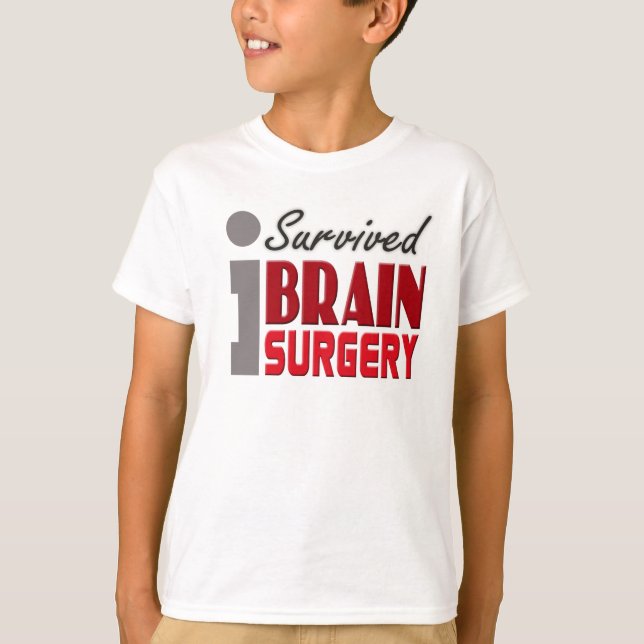 Camiseta El superviviente de la neurocirugía embroma la (Anverso)