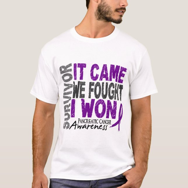 Camiseta El superviviente del cáncer pancreático que vino (Anverso)