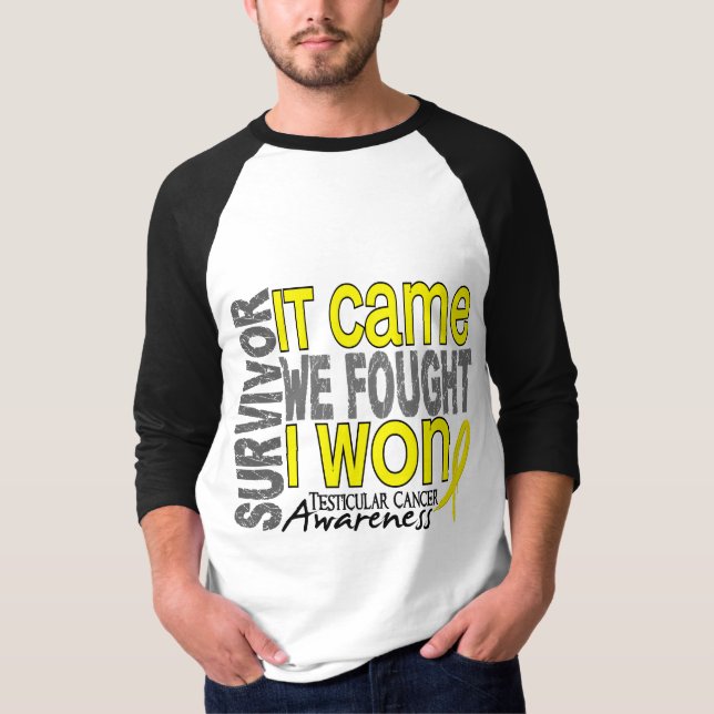 Camiseta El superviviente del cáncer testicular que vino (Anverso)