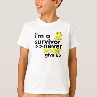 Camiseta El superviviente del sarcoma de Ewing nunca da