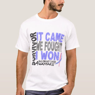 Camiseta El superviviente masculino del cáncer de pecho qu
