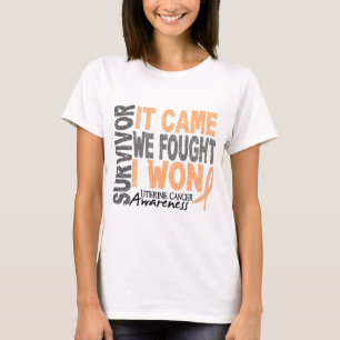 Camiseta El superviviente uterino del cáncer que vino