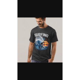 Camiseta El surf es mi terapia Corazón de surfista del océa