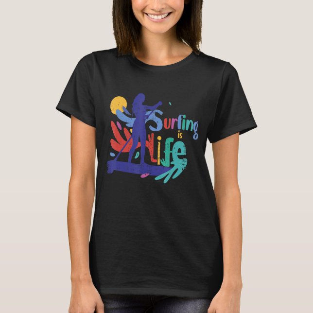 Camiseta El Surfing Es Surf De Mujeres (Anverso)