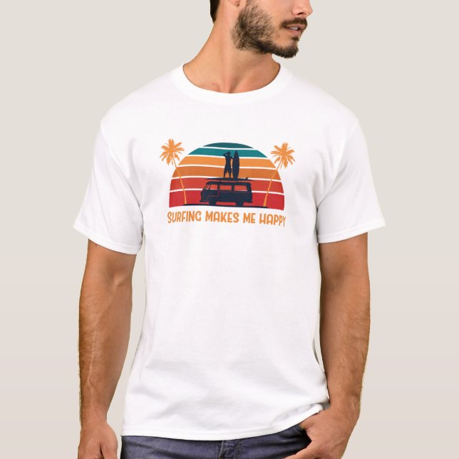 Camiseta El Surfing Me Hace Feliz (Anverso)
