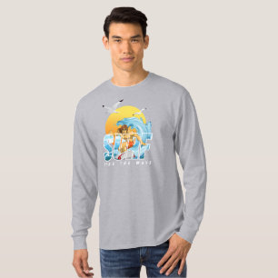 Camiseta El surfista avanza por la ola   Manga larga para h