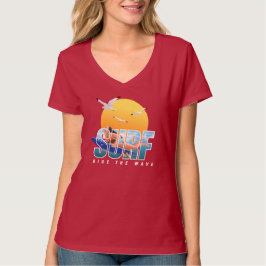 Camiseta El surfista avanza por la ola | Mujeres V-Neck