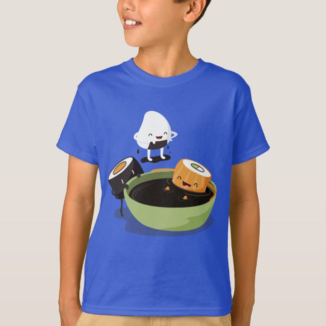 Camiseta El sushi disfruta del tiempo del baño divertido (Anverso)