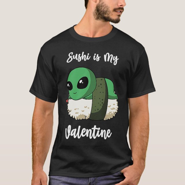 Camiseta El sushi es mi San Valentín de San Valentín (Anverso)