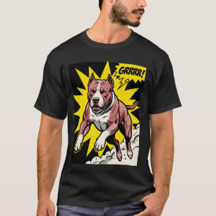 Camiseta El Synthwave Pittie: Retro Neon American Pit Bull