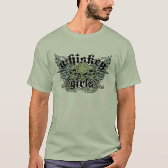 Camiseta El T básico de los hombres del WG 3Skulls (Anverso)