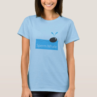 Camiseta El T de las mujeres de la ballena de esperma