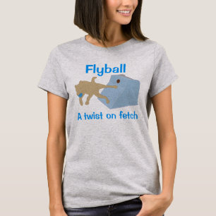 Camiseta El T de las mujeres de la torsión de Flyball