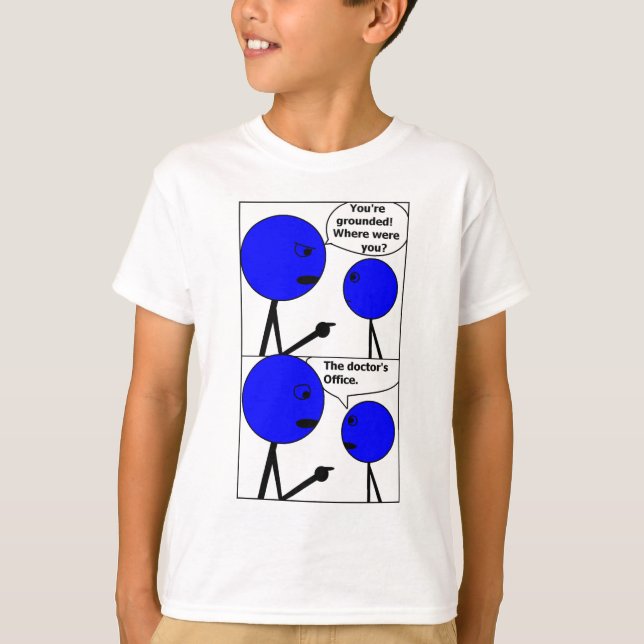Camiseta El T del niño del chiste de Stickman (Anverso)