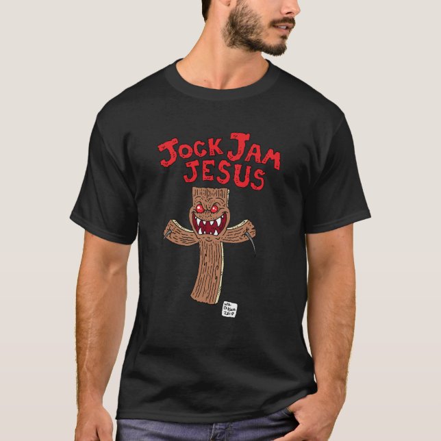 Camiseta El T negro de los hombres de la crucifixión de (Anverso)