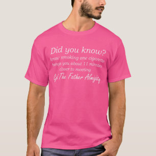 Camiseta El Tabaquismo Sarcástico Te Acercará 11 Minutos
