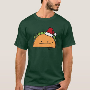 Camiseta El Taco que lleva navidad del gorra de Santa