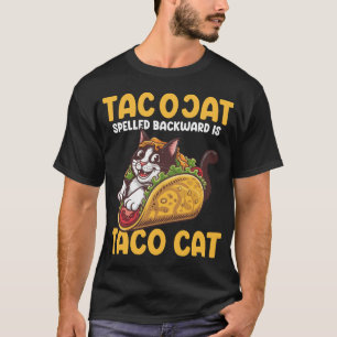 Camiseta El TacoCat felino gracioso en la línea dorsal es g