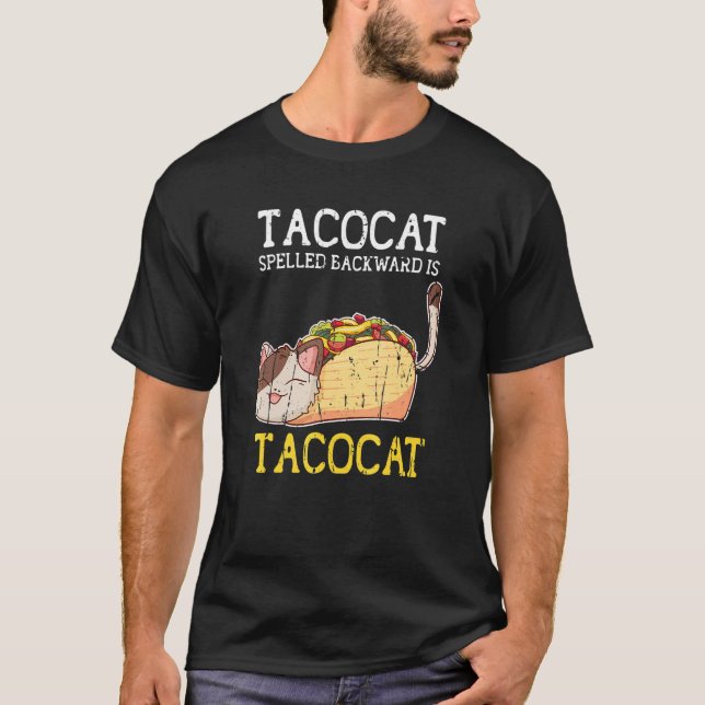 Camiseta El Tacocat Spelado Hacia Atrás Es El Gato Adorable (Anverso)